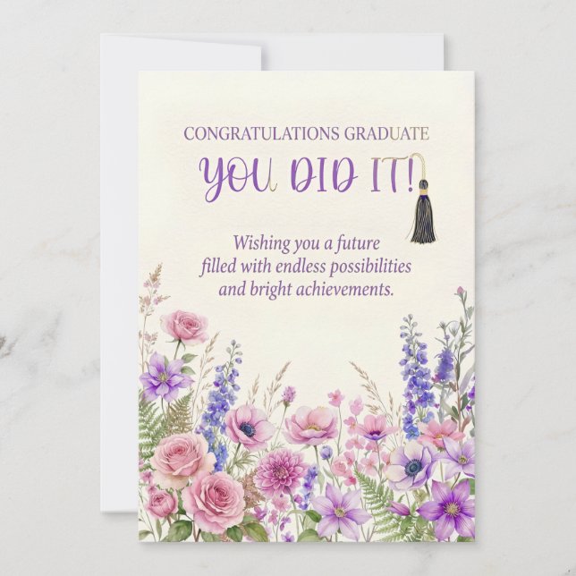 Congratulations Graduate Graduation Card (Front)