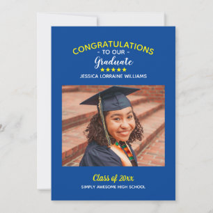 Congratulations Graduate Graduation Custom Photo Announcement
