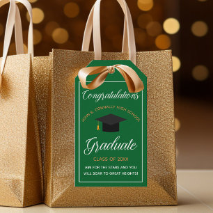 Congratulations Graduate Green 2023 Graduation Gift Tags