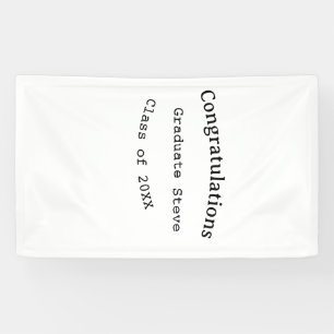 Congratulations graduate name class of 20XX type w Banner