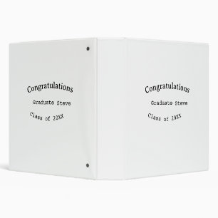 Congratulations graduate name class of 20XX type w Binder