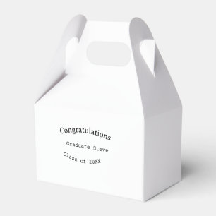 Congratulations graduate name class of 20XX type w Favor Box