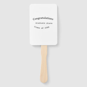 Congratulations graduate name class of 20XX type w Hand Fan