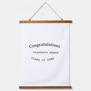 Congratulations graduate name class of 20XX type w Hanging Tapestry