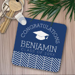 Congratulations Graduate - Party CAN EDIT COLOR Keychain<br><div class="desc">Add 2020,  2021 or any year to this whimsical design. This can be used for any graduate or reunion - high school,  college,  grad school,  nursing,  med school or even trade school.</div>