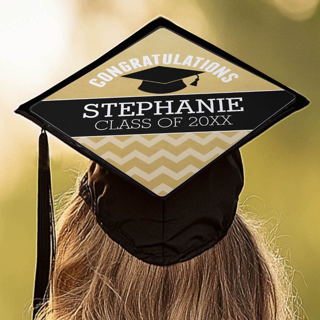 Congratulations Graduate - Personalized Graduation Graduation Cap Topper (Custom Graduation Cap Topper)