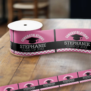 Congratulations Graduate - Personalized Graduation Satin Ribbon