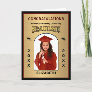 Congratulations Graduate Photo Graduation Gold Card