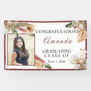Congratulations Graduate Photo Tropical Bohemian Banner
