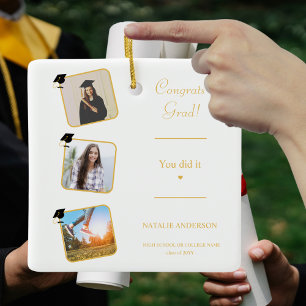 Congratulations Graduate Picture Simple Graduation Ceramic Ornament