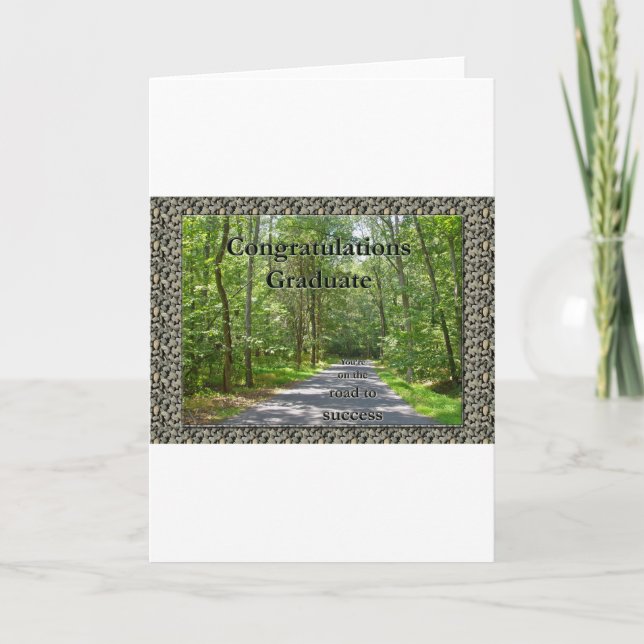 Congratulations Graduate Road to Success Items Card (Front)