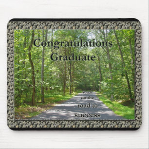 Congratulations Graduate Road to Success Items Mouse Pad