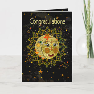 Congratulations Graduate, SUN, MOON, STARS Card