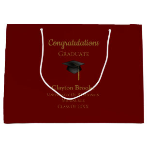 Congratulations Graduate With Cap Large Gift Bag