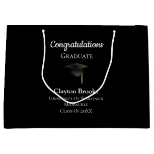Congratulations Graduate With Cap Large Gift Bag