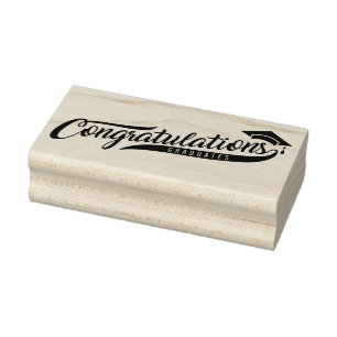 Congratulations Graduates Rubber Stamp