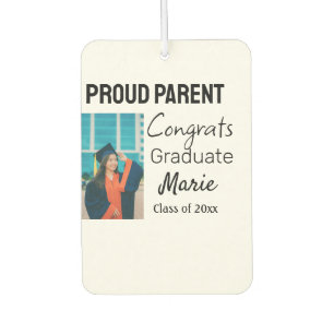 Congratulations graduation add name year text air freshener