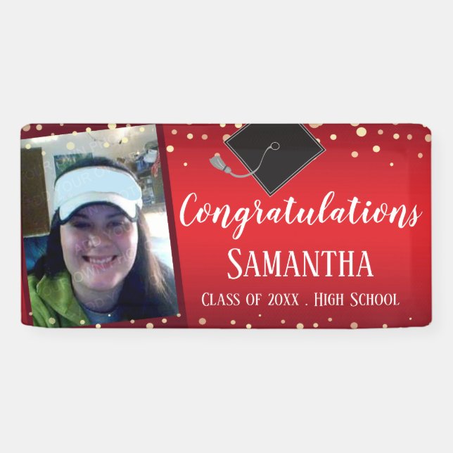 Congratulations Graduation Budget Party Banner (Horizontal)