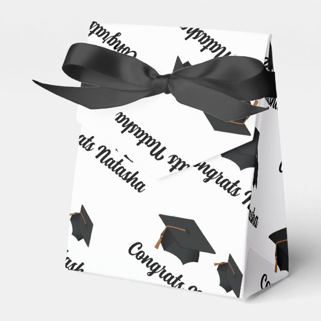 Congratulations graduation celebration  favor box (Front Side)