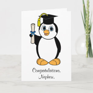 Congratulations Graduation Customizable Penguin Card