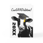 Congratulations Graduation Funny Cow in Cap
