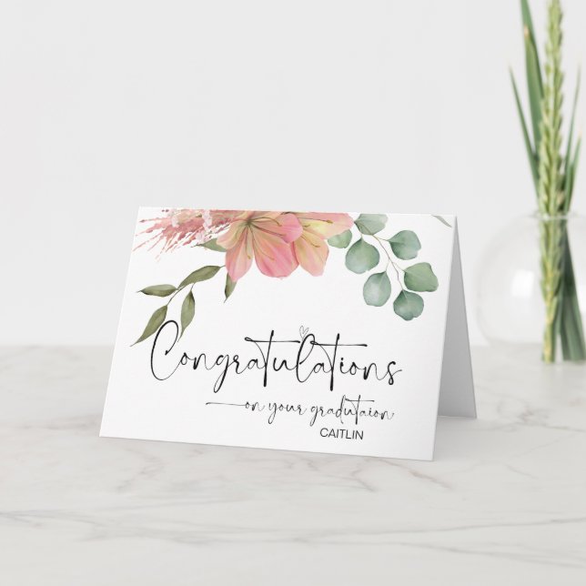 Congratulations Graduation Gift College Graduate Card (Front)