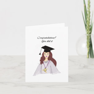 congratulations, graduation - Illustration Card