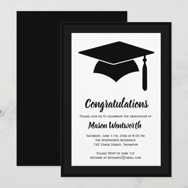 Congratulations Graduation Invitation (Front/Back)