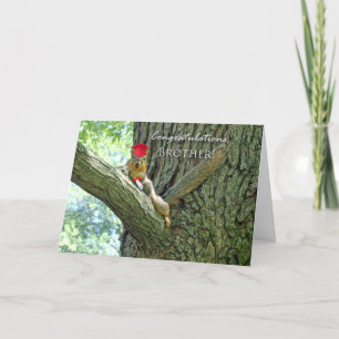 Congratulations, Graduation of Brother, Squirrel Card