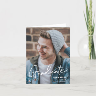 Congratulations Graduation Photo Male Graduate Announcement