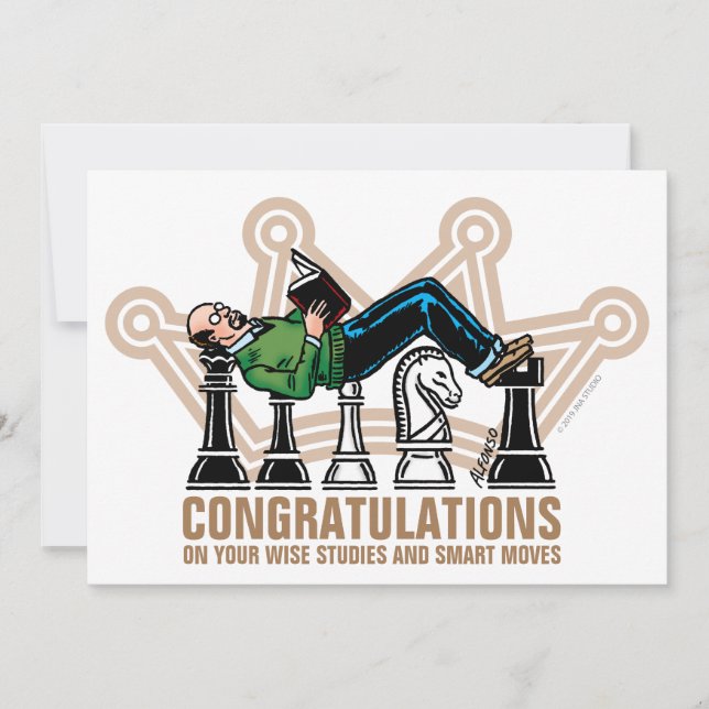 Congratulations Grand Master Flat Greeting Card (Front)