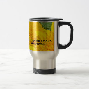 Congratulations Grandma! Travel Coffe Mug Flowers