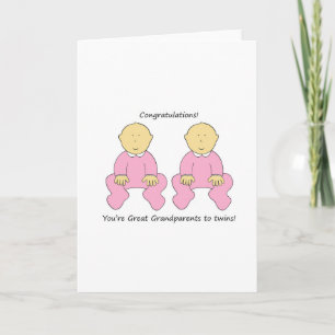 Congratulations Grandparents to twin girls. Card