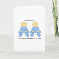 Congratulations Great Grandparents to Twin Boys