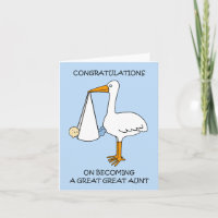 Congratulations Great Great Aunt to Baby Boy