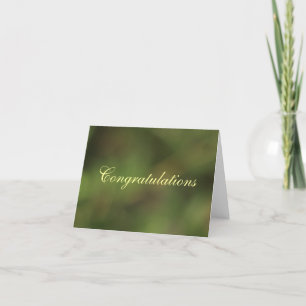 Congratulations Green hues card