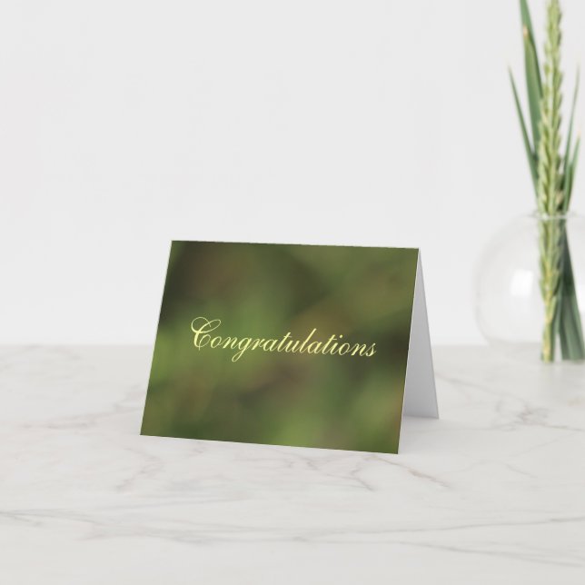 Congratulations Green hues card (Front)