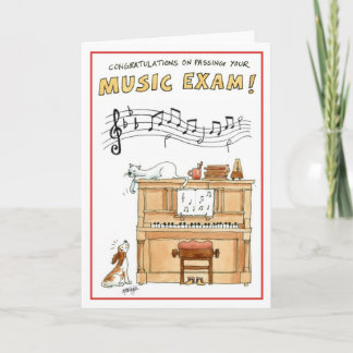 Congratulations greeting card - passing music exam