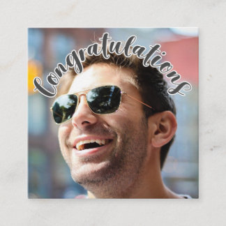 CONGRATULATIONS Grey OVERLAY TEXT Enclosure Card