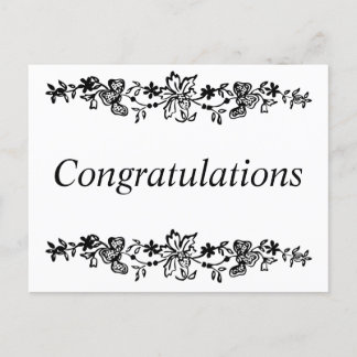 Congratulations Holiday Postcard