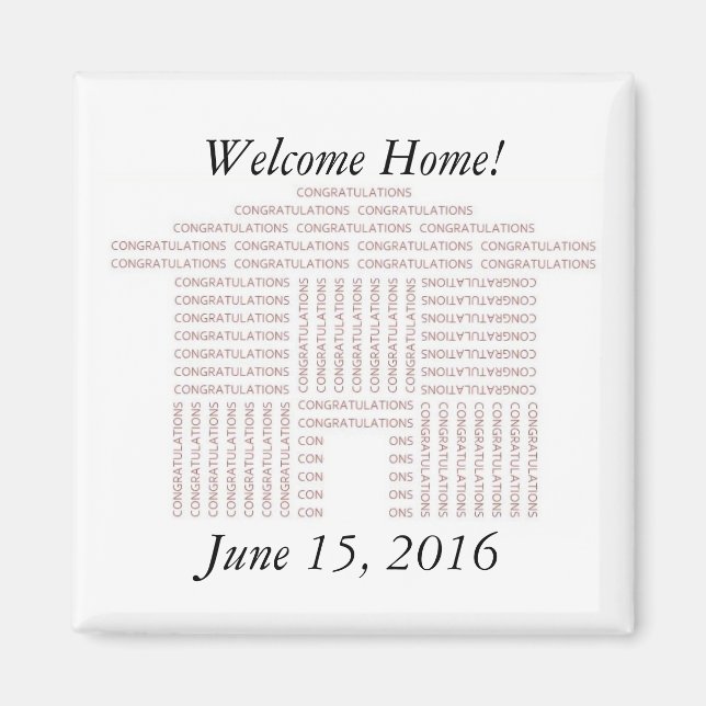 Congratulations House Custom Magnet (Front)