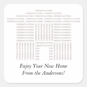 Congratulations House Message Stickers