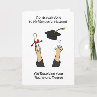 Congratulations Husband on Bachelor's Degree Card