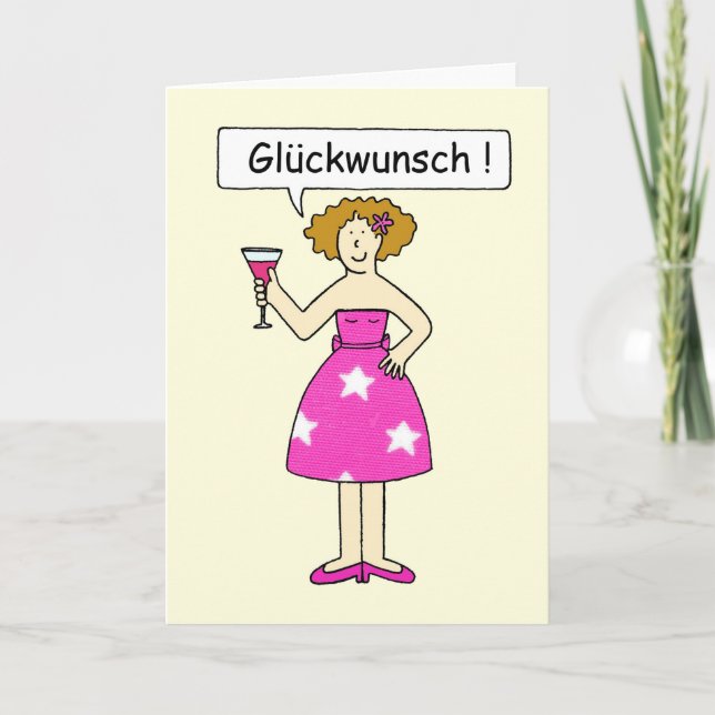 Congratulations in German Card (Front)