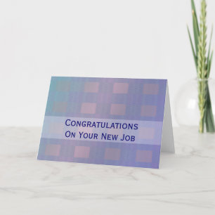 Congratulations Job pastel blue Card