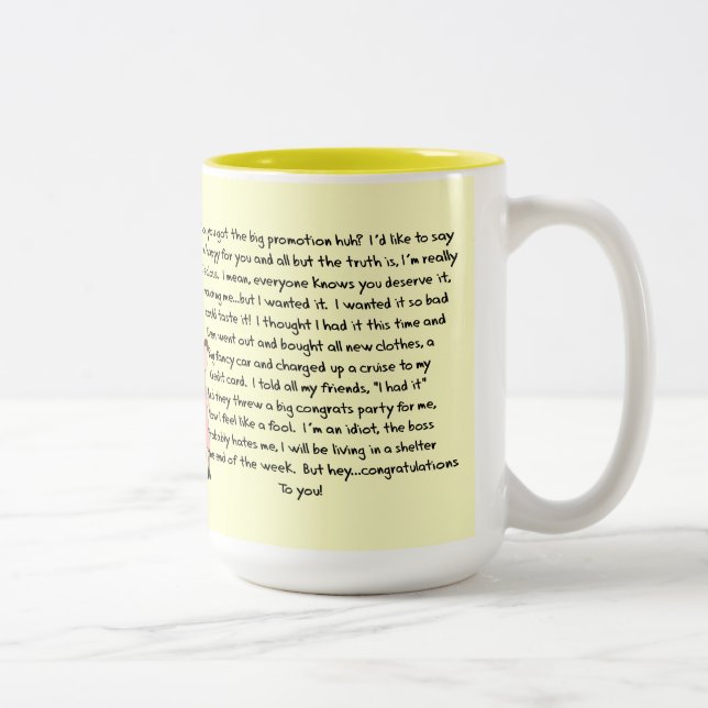 Congratulations Job Promotion Gifts (Female) Two-Tone Coffee Mug (Right)