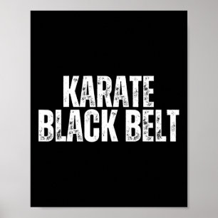 Congratulations Karate Black Belt For Kids Girls A Poster