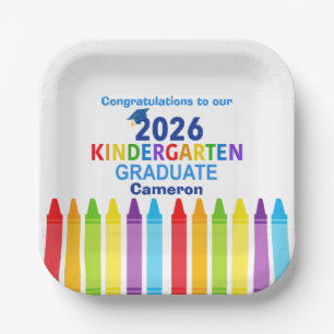 Congratulations Kindergarten Graduate Custom Party Paper Plate