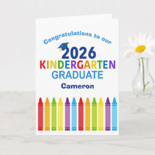 Congratulations Kindergarten Graduate Customizable Card