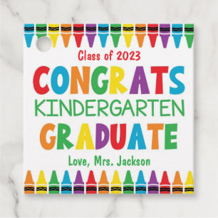 Congratulations Kindergarten Graduate Favour Tags